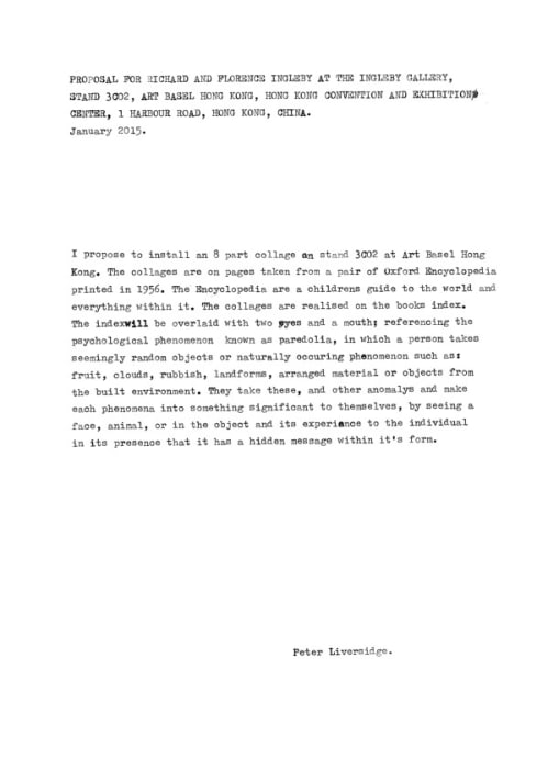 Proposal for Art Basel Hong Kong - The Pictorial Encyclopaedia of Scientific Knowledge (No 1)